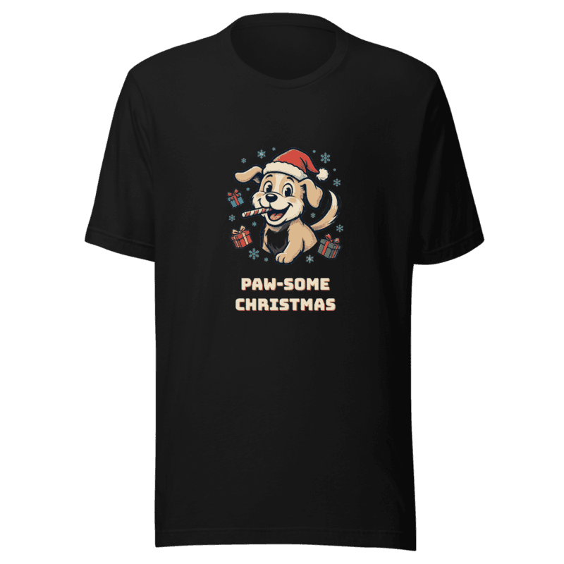 RetroPuns — Paw-Some Christmas Tee