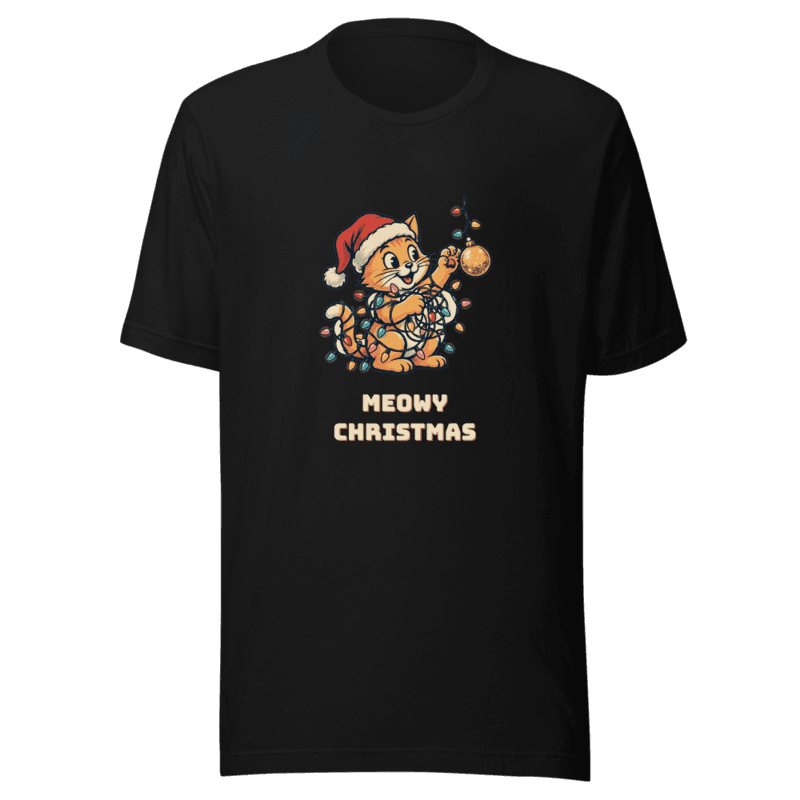 RetroPuns — Meowy Christmas Tee