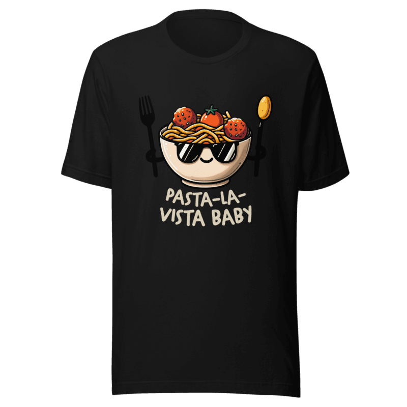 RetroPuns — Pasta-La-Vista Baby Tee