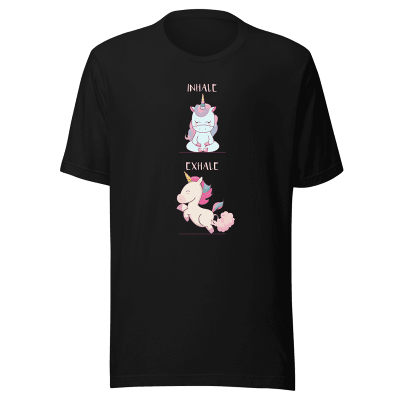 RetroPuns — Inhale Exhale Unicorns Tee
